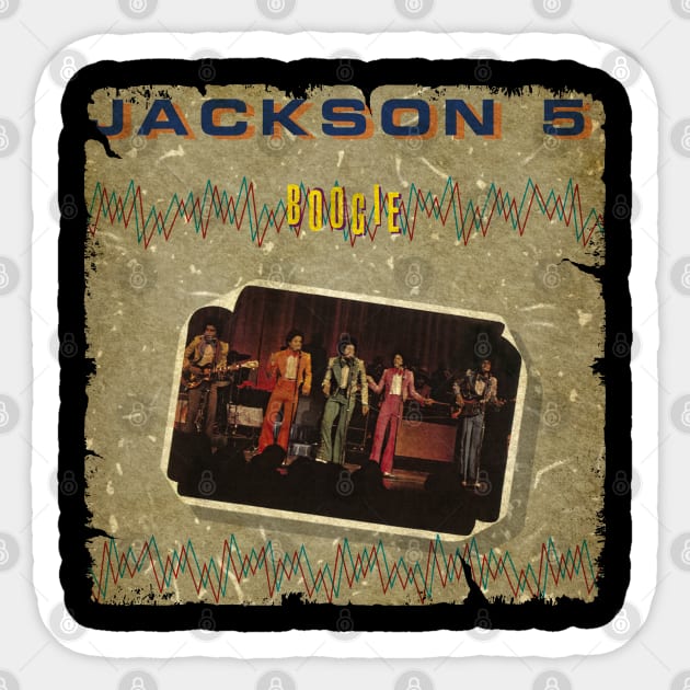 Jackson 5  BOOGIE - RETRO Sticker by bengkelmarimin